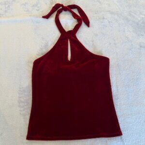 Only Hearts Helena Stuart Halter Top Red Large NWT